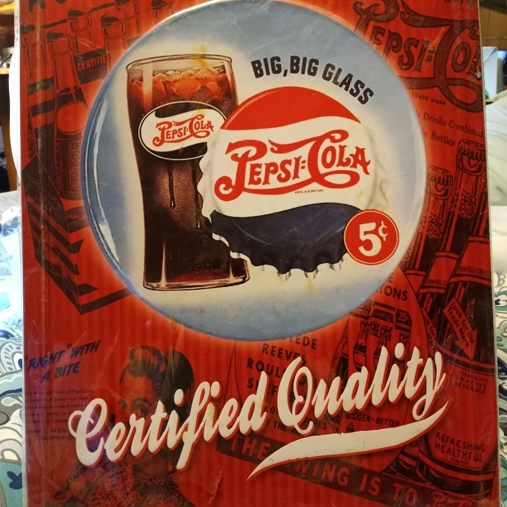 Pepsi-Cola Tin Sign